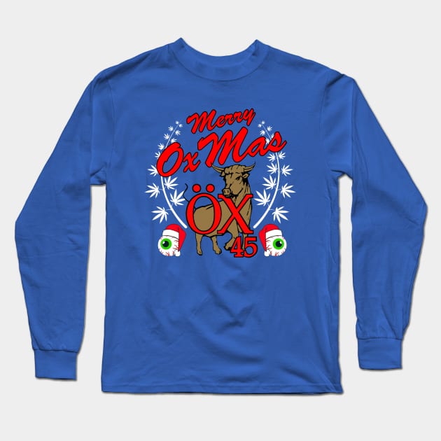 Merry OxMas Long Sleeve T-Shirt by mondoman